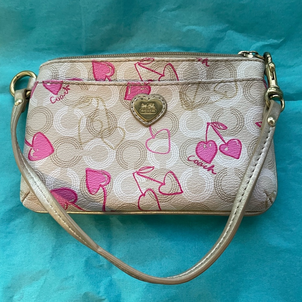 Coach Cherry Wristlet